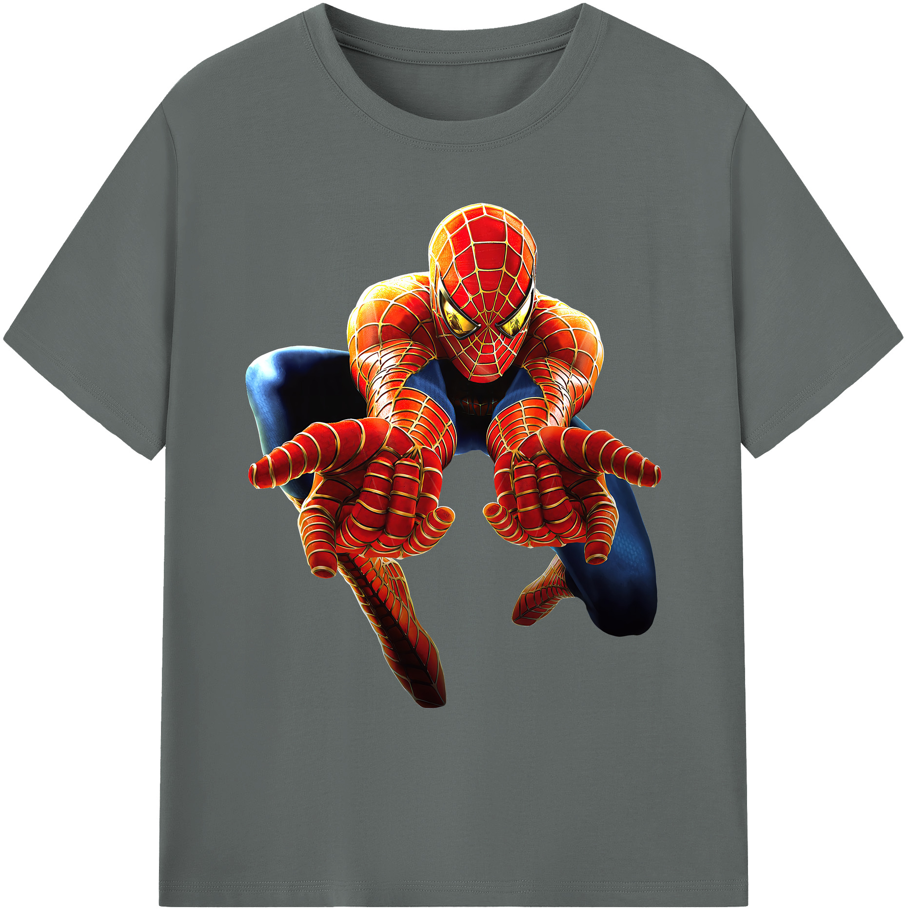 （画像用） Spider Man スパイダーマン 綿100％ メンズ半袖Tシャツ｜肌触りやわらか＆通気性